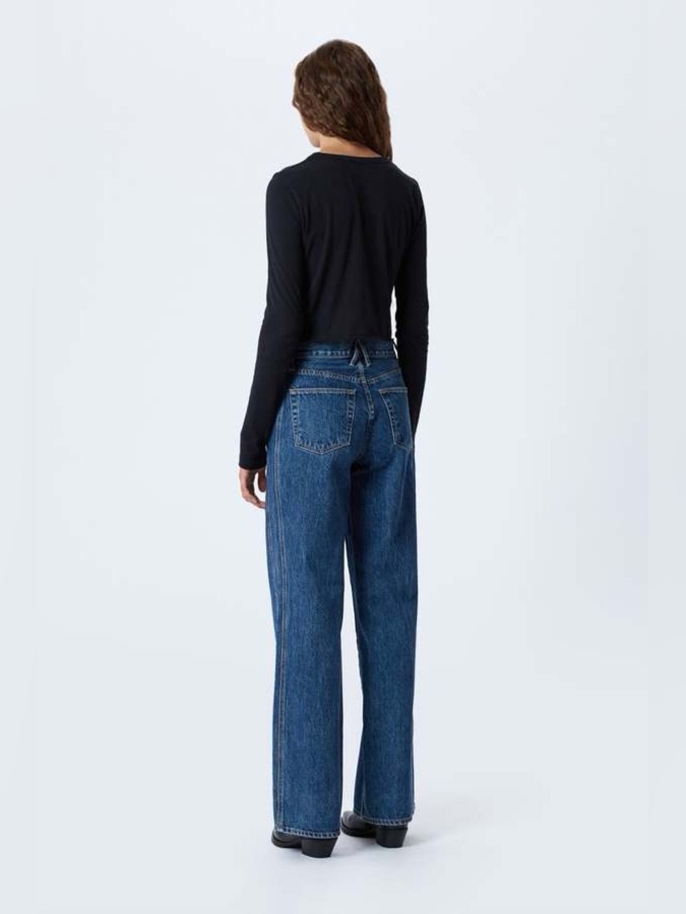 SLVRLAKE 28 Grace Double Seam Wide Leg Jeans Forbidden Love - Picture 6 of 13